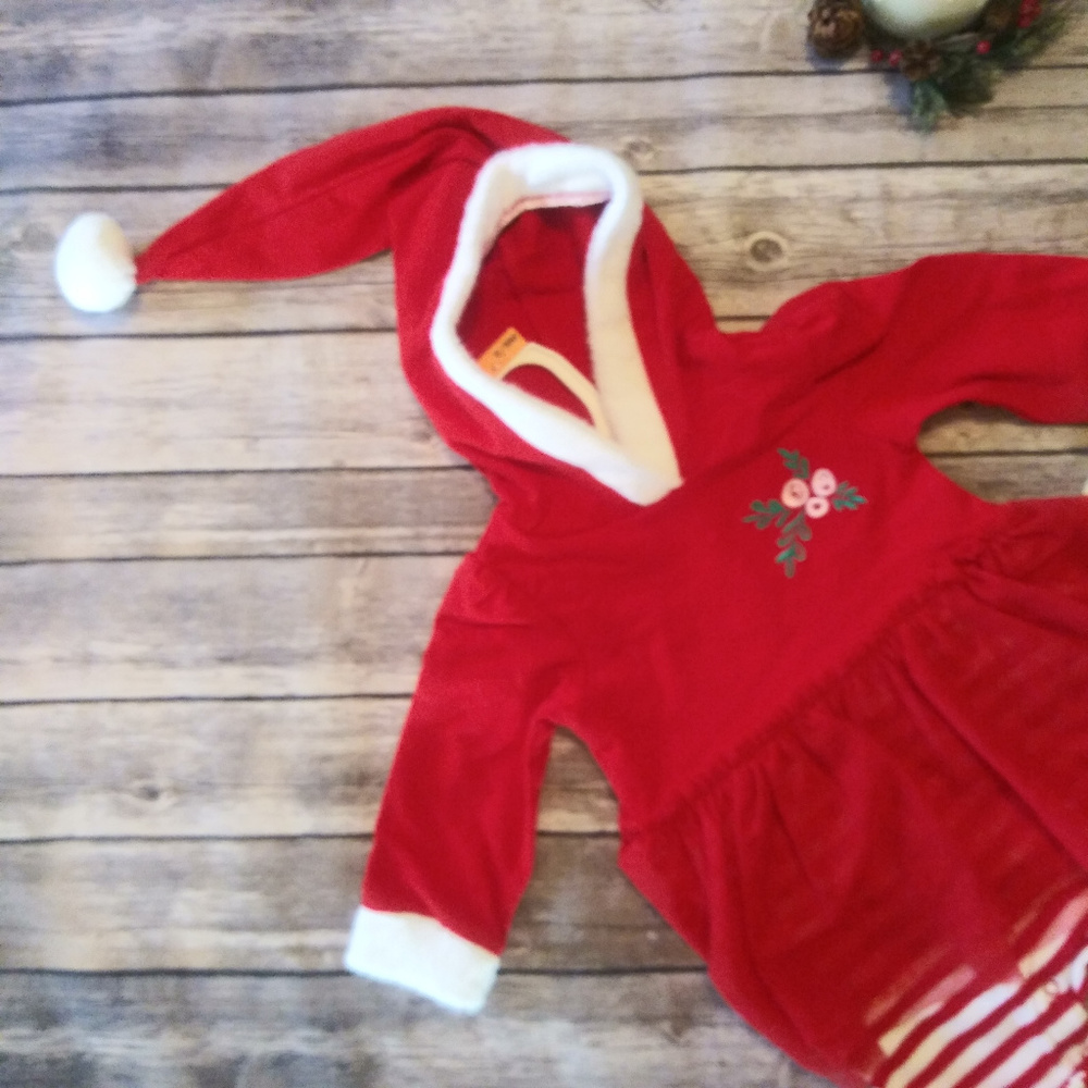 💙NWT Cat & Jack  Girls Christmas one-piece outfit - Picture 2 of 8